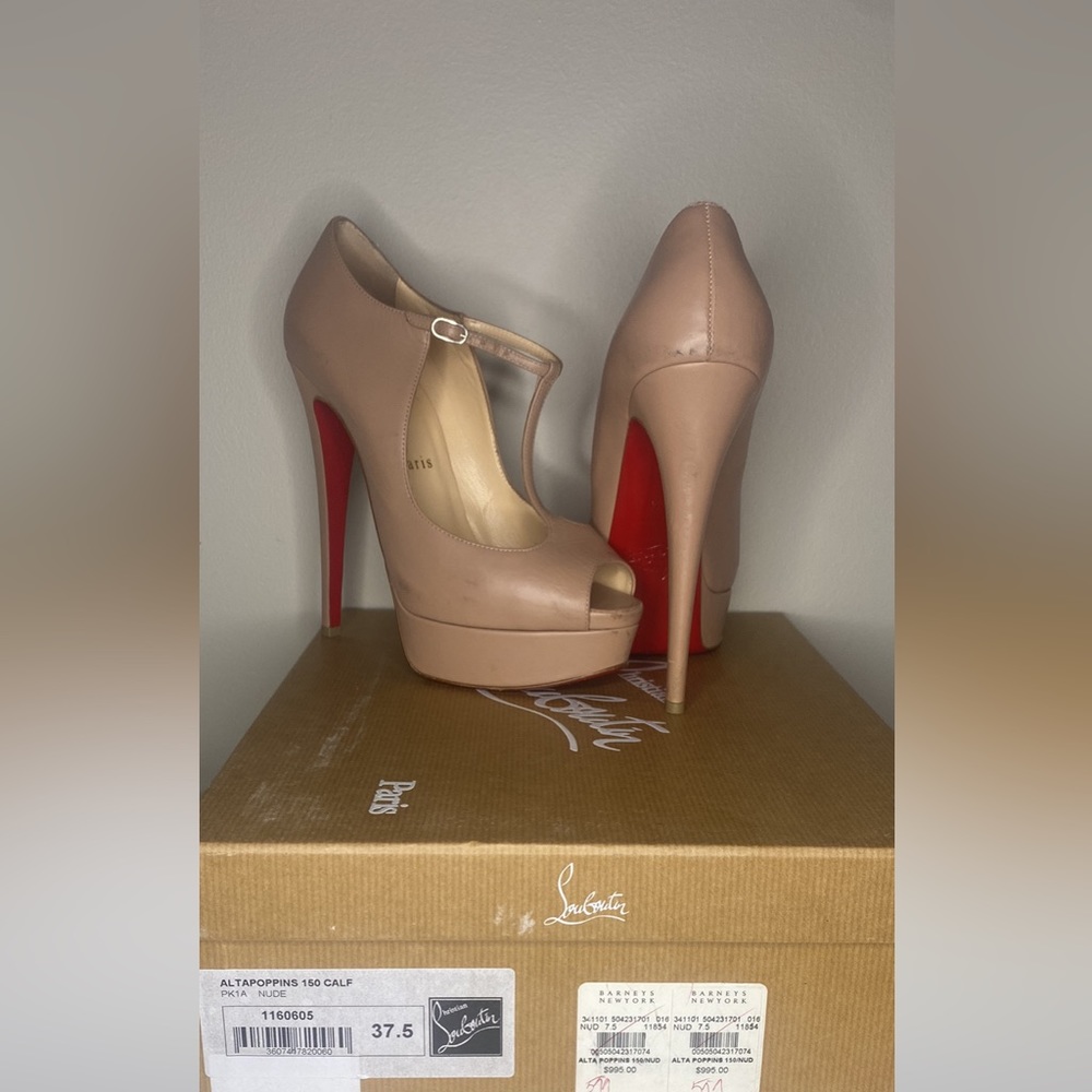 Authentic Christian Louboutin Altapoppins Nude